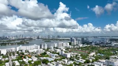 Miami Florida 'nın Güney Sahili Hava Videosu