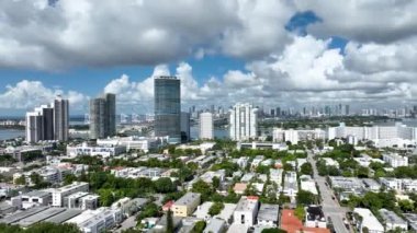Miami Florida 'nın Güney Sahili Hava Videosu