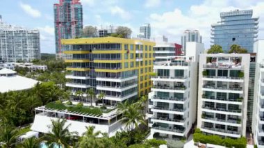 Miami Florida 'nın Güney Sahili Hava Videosu