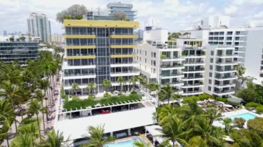 Miami Florida 'nın Güney Sahili Hava Videosu