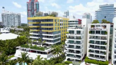 Miami Florida 'nın Güney Sahili Hava Videosu