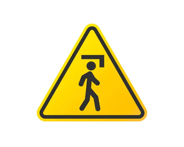 Dikkat et, dikkat et. Güvenlik simgesi logosu. Vektör çizimi. Arkaplanda izole.