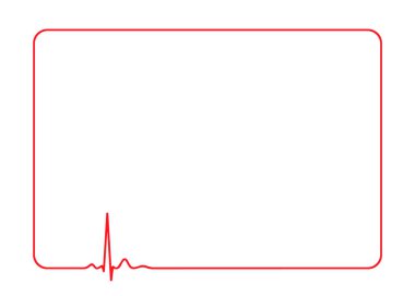 Ecg cardiac heart beat line. Cardiology, electrocardiogram, doctor, hospital Healthcare logo sign. normal sinus rhythm qrs complex. Vector illustration icon. clipart