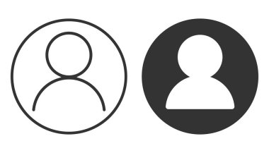 Kullanıcı profili giriş veya erişim doğrulama simgesi vektör illüstrasyon resmi. Beyaz arkaplanda izole.