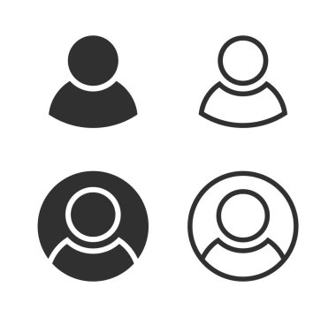 Kullanıcı profili giriş veya erişim doğrulama simgesi vektör illüstrasyon resmi. Beyaz arkaplanda izole.