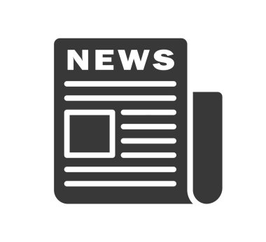 Gazete simgesi simgesi seti. Dünya Haber Kağıdı logosu işaret düğmesi. Metin dergisi basın bülteni. Vektör çizimi. beyaz arkaplanda izole.