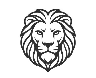 Aslan başı logo şablonu. Aslan sembolü işareti. Vektör resimleme.