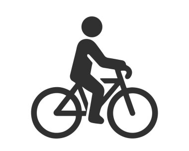 Bisiklet simgesi. Bisiklet, bisiklet işareti logosu. Vektör resimleme.