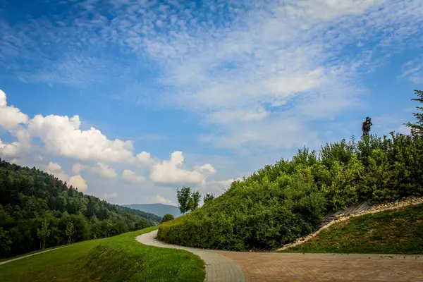 Parktaki patika Dağ yolunda