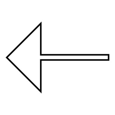 Bu resim, solu gösteren basit bir siyah ana hatlı ok gösterir. Tasarım, seyrüsefer, kullanıcı arayüzleri veya yön gösterme işaretleri için çok yönlü hale getiren, ince bir çizgi ve dolgusu olmayan temiz, minimalist bir görünüme sahiptir..