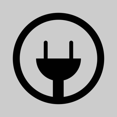 Düz bir şekilde tasarlanmış, elektrik prizinin temiz ve az bir çizimi. Dijital ve yazıcı materyallerinde gücü, enerjiyi veya bağlantıyı temsil etmek için mükemmel.