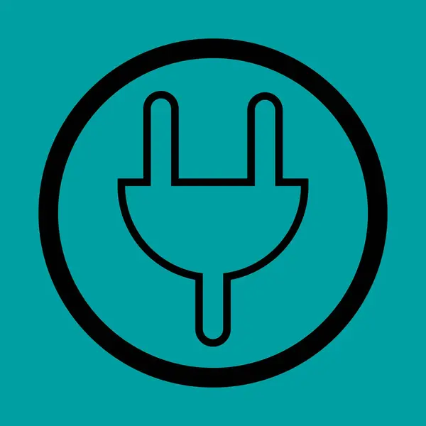 Düz bir şekilde tasarlanmış, elektrik prizinin temiz ve az bir çizimi. Dijital ve yazıcı materyallerinde gücü, enerjiyi veya bağlantıyı temsil etmek için mükemmel.