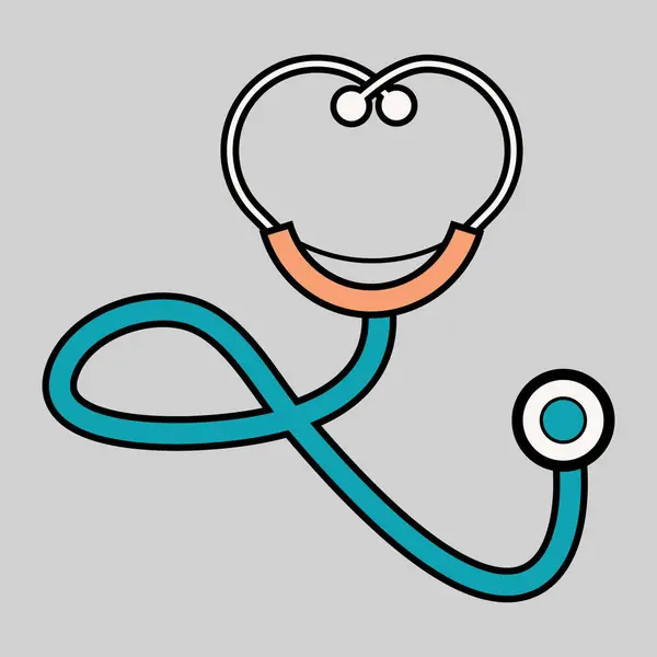 Sağlık ve merhameti sembolize eden şık bir steteskop vektörü, tıbbi temalı tasarımlar için mükemmel..