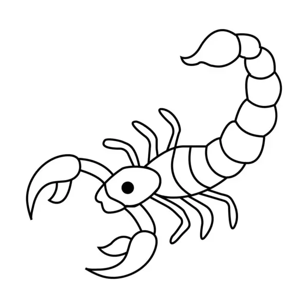 Çarpıcı bir siyah-beyaz akrep çizgisi. Cesur ana hatlar ve karmaşık detaylar içeriyor. Renklendirme veya tasarım projeleri için mükemmel..