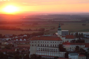 Sunset with Mikulov castle  clipart