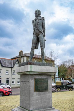 Theobald Wolfe Tone 'un bir heykeli, Bantry, 5 Mart 2025