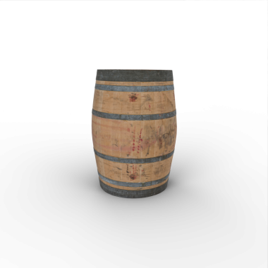 Beyaz arka plan üzerinde şarap varil 