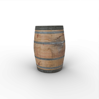 Beyaz arka plan üzerinde şarap varil 