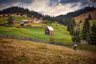 Dağlarda sonbahar manzarası