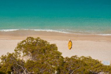 Lefkada 12 adasındaki Egremni plajı.