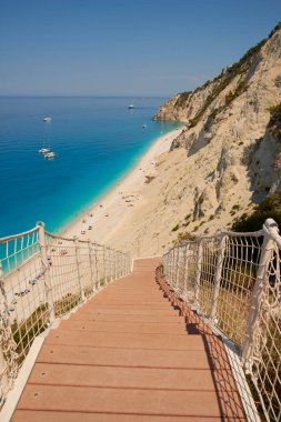 Egremni beach in the island of Lefkada 141 clipart