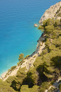Lefkada 1 adasındaki Egremni plajı.