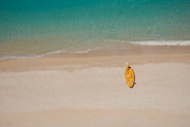 Lefkada 137 adasındaki Egremni plajı.