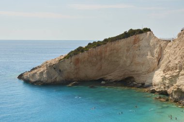 Lefkada 157 adasındaki Egremni plajı.