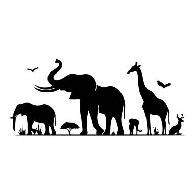 Fil siluet vektörünün koleksiyonu