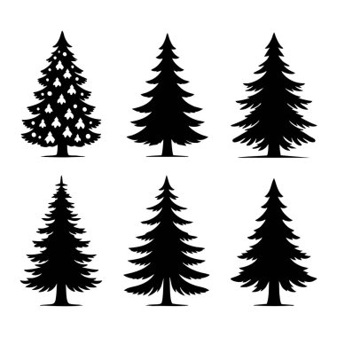 Noel ağacı silueti koleksiyonu