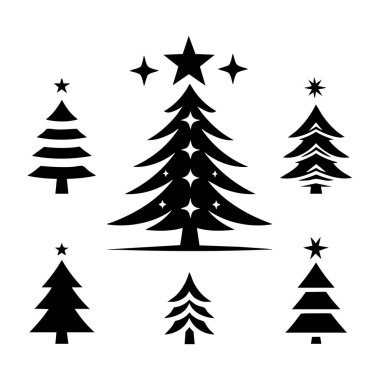 Noel ağacı silueti koleksiyonu
