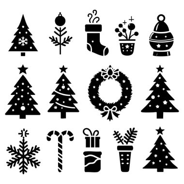Noel ağacı silueti koleksiyonu