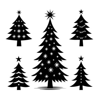 Noel ağacı silueti koleksiyonu