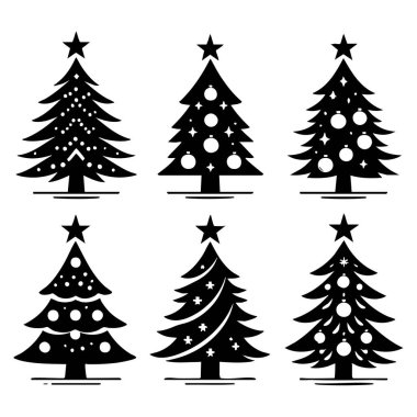 Noel ağacı silueti koleksiyonu