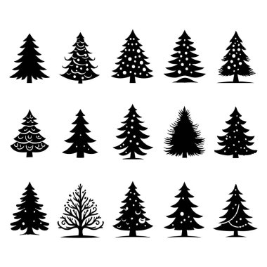 Noel ağacı silueti koleksiyonu