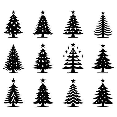 Noel ağacı silueti koleksiyonu
