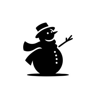 Kardan Adam siluet koleksiyonu vektör çizimi