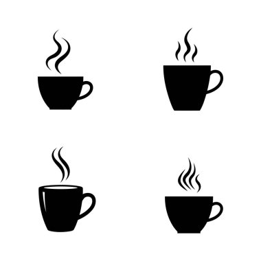 Beyaz arka planda izole kahve fincanı ikonu vektörü. Kahve fincanı vektör simgesi.