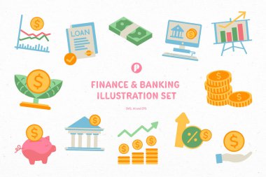 Parlak Finans ve Bankacılık İllüstrasyon Ayarları