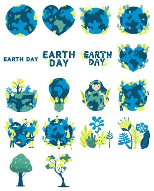 Dünya Günü İllüstrasyon Seti