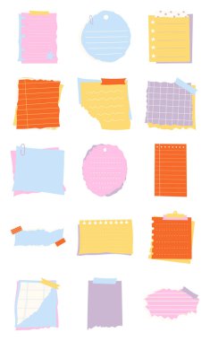 Yırtılmış Kağıt Not Çizim Seti