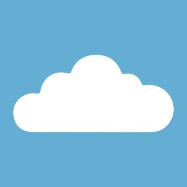 Bulut vektör çizimi, Basit hava simgesi tasarımı.