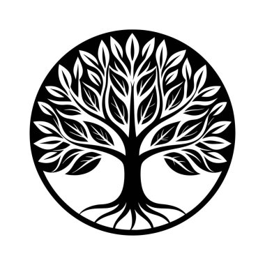 Ağaç logosu çizim sanat vektörleri 