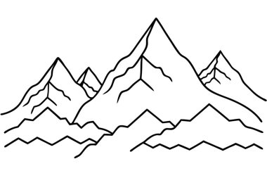 himalaya vektör sanat çizgisi