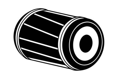 Perküsyon enstrümanı dhol vektör sanat çizimi 