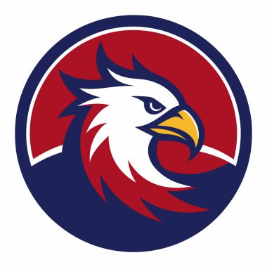 Knighted Eagle Mascot Logo sanat vektörü 