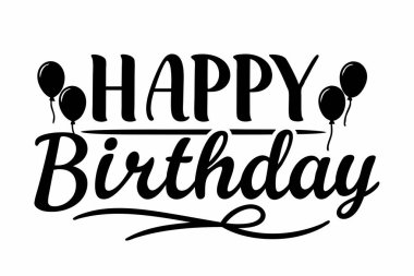 Doğum günün kutlu olsun yazı tipi vektör sanatı