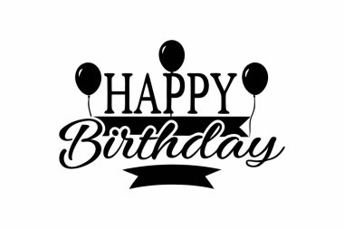 Doğum günün kutlu olsun yazı tipi vektör sanatı