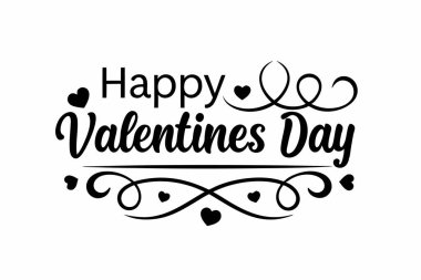 Mutlu sevgililer günü yazı tipi vektör sanatı