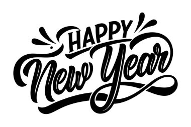  Mutlu Yıllar Yazı tipi vektör sanatı